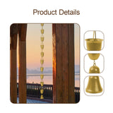 Maxbell Cup Rain Chain Ornament Iron Water Diverter for Outside House Decor Gold