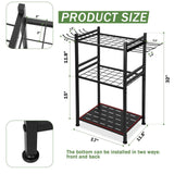 Maxbell Garden Tool Organizer Carbon Steel Stable Yard Tool Stand for Rake Hoe Broom