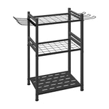 Maxbell Garden Tool Organizer Carbon Steel Stable Yard Tool Stand for Rake Hoe Broom