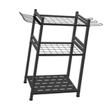 Maxbell Garden Tool Organizer Carbon Steel Stable Yard Tool Stand for Rake Hoe Broom