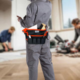 Maxbell Tool Belt Lightweight Versatile Tool Bag for Carpenters Plumber Electricians Red