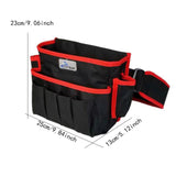Maxbell Tool Belt Lightweight Versatile Tool Bag for Carpenters Plumber Electricians Red