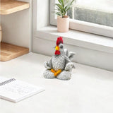 Maxbell Rooster Sculpture Resin Cute Animal Model Figure for Backyard Indoor Outdoor