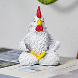 Maxbell Rooster Sculpture Resin Cute Animal Model Figure for Backyard Indoor Outdoor