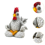 Maxbell Rooster Sculpture Resin Cute Animal Model Figure for Backyard Indoor Outdoor