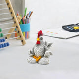 Maxbell Rooster Sculpture Resin Cute Animal Model Figure for Backyard Indoor Outdoor