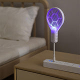 Maxbell Electric Swatter Compact Bug Zapper Racket for Home Indoor Outdoor Patio White