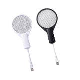 Maxbell Electric Swatter Compact Bug Zapper Racket for Home Indoor Outdoor Patio White