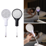 Maxbell Electric Swatter Compact Bug Zapper Racket for Home Indoor Outdoor Patio White