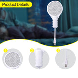 Maxbell Electric Swatter Compact Bug Zapper Racket for Home Indoor Outdoor Patio White