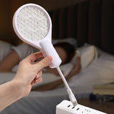 Maxbell Electric Swatter Compact Bug Zapper Racket for Home Indoor Outdoor Patio White