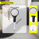 Maxbell Electric Swatter Compact Bug Zapper Racket for Home Indoor Outdoor Patio Black