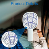 Maxbell Fly Killer Racket Swatter Mini Fly Zapper Racket for Bedroom Trips Home White