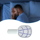 Maxbell Fly Killer Racket Swatter Mini Fly Zapper Racket for Bedroom Trips Home White