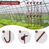 Maxbell 10Pcs Greenhouse Ground Anchor Stakes Garden Pegs for Shed Greenhouse Garden