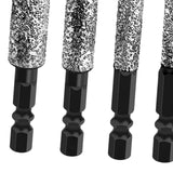 Maxbell 4 Piece Professional High Hardness Drill Bit for Glass Granite Ceramics Tile