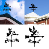 Maxbell Bird Metal Weathervane Wind Direction Indicator for Courtyard Garden Hummingbird