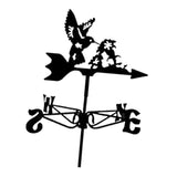 Maxbell Bird Metal Weathervane Wind Direction Indicator for Courtyard Garden Hummingbird