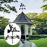 Maxbell Bird Metal Weathervane Wind Direction Indicator for Courtyard Garden Hummingbird