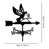 Maxbell Bird Metal Weathervane Wind Direction Indicator for Courtyard Garden Pigeon