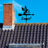 Maxbell Bird Metal Weathervane Wind Direction Indicator for Courtyard Garden Pigeon