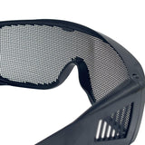 Maxbell Metal Mesh Safety Goggles Breathable Anti Fog Shock Resistant Safety Glasses