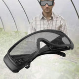 Maxbell Metal Mesh Safety Goggles Breathable Anti Fog Shock Resistant Safety Glasses