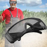 Maxbell Metal Mesh Safety Goggles Breathable Anti Fog Shock Resistant Safety Glasses