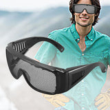 Maxbell Metal Mesh Safety Goggles Breathable Anti Fog Shock Resistant Safety Glasses