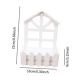 Maxbell Wooden Picket Fence Artificial Flower Pot Fence for Garden Farmhouse Wedding Tip Head