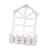 Maxbell Wooden Picket Fence Artificial Flower Pot Fence for Garden Farmhouse Wedding Tip Head