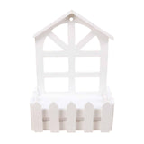 Maxbell Wooden Picket Fence Artificial Flower Pot Fence for Garden Farmhouse Wedding Tip Head