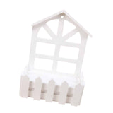 Maxbell Wooden Picket Fence Artificial Flower Pot Fence for Garden Farmhouse Wedding Tip Head