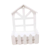 Maxbell Wooden Picket Fence Artificial Flower Pot Fence for Garden Farmhouse Wedding Tip Head