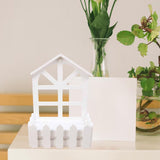 Maxbell Wooden Picket Fence Artificial Flower Pot Fence for Garden Farmhouse Wedding Tip Head
