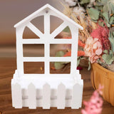 Maxbell Wooden Picket Fence Artificial Flower Pot Fence for Garden Farmhouse Wedding Tip Head