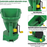 Maxbell Hand Held Seed Spreader Easy Use 1.5L Ergonomic Handle Garden Supplies Green