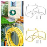 Maxbell Garden Hose Holder Wall Mount Hanger Water Hose Stand for Home Patio Outside Silver