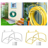 Maxbell Garden Hose Holder Wall Mount Hanger Water Hose Stand for Home Patio Outside Silver