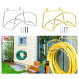 Maxbell Garden Hose Holder Wall Mount Hanger Water Hose Stand for Home Patio Outside Silver