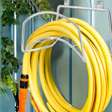 Maxbell Garden Hose Holder Wall Mount Hanger Water Hose Stand for Home Patio Outside Silver