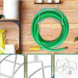 Maxbell Garden Hose Holder Wall Mount Hanger Water Hose Stand for Home Patio Outside Silver