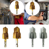 Maxbell Water Pipe Repair Reamer Drill Quick Change Accessory Replace Expansion Tool 4 Points 20 Tubes Gold