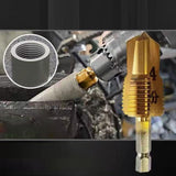Maxbell Water Pipe Repair Reamer Drill Quick Change Accessory Replace Expansion Tool 4 Points 20 Tubes Gold