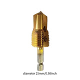 Maxbell Water Pipe Repair Reamer Drill Quick Change Accessory Replace Expansion Tool 4 Points 20 Tubes Gold