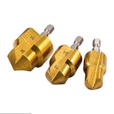 Maxbell Water Pipe Repair Reamer Drill Quick Change Accessory Replace Expansion Tool 4 Points 20 Tubes Gold