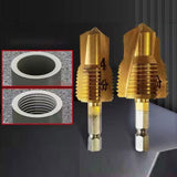 Maxbell Water Pipe Repair Reamer Drill Quick Change Accessory Replace Expansion Tool 4 Points 20 Tubes Gold
