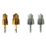 Maxbell Water Pipe Repair Reamer Drill Quick Change Accessory Replace Expansion Tool 4 Points 20 Tubes Gold
