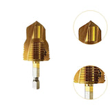Maxbell Water Pipe Repair Reamer Drill Quick Change Accessory Replace Expansion Tool 6 Points 25 Tubes Gold