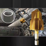 Maxbell Water Pipe Repair Reamer Drill Quick Change Accessory Replace Expansion Tool 6 Points 25 Tubes Gold